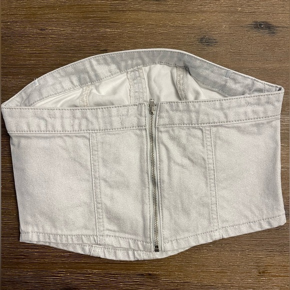 Zara Denim Tube Top - Picture 2 of 3